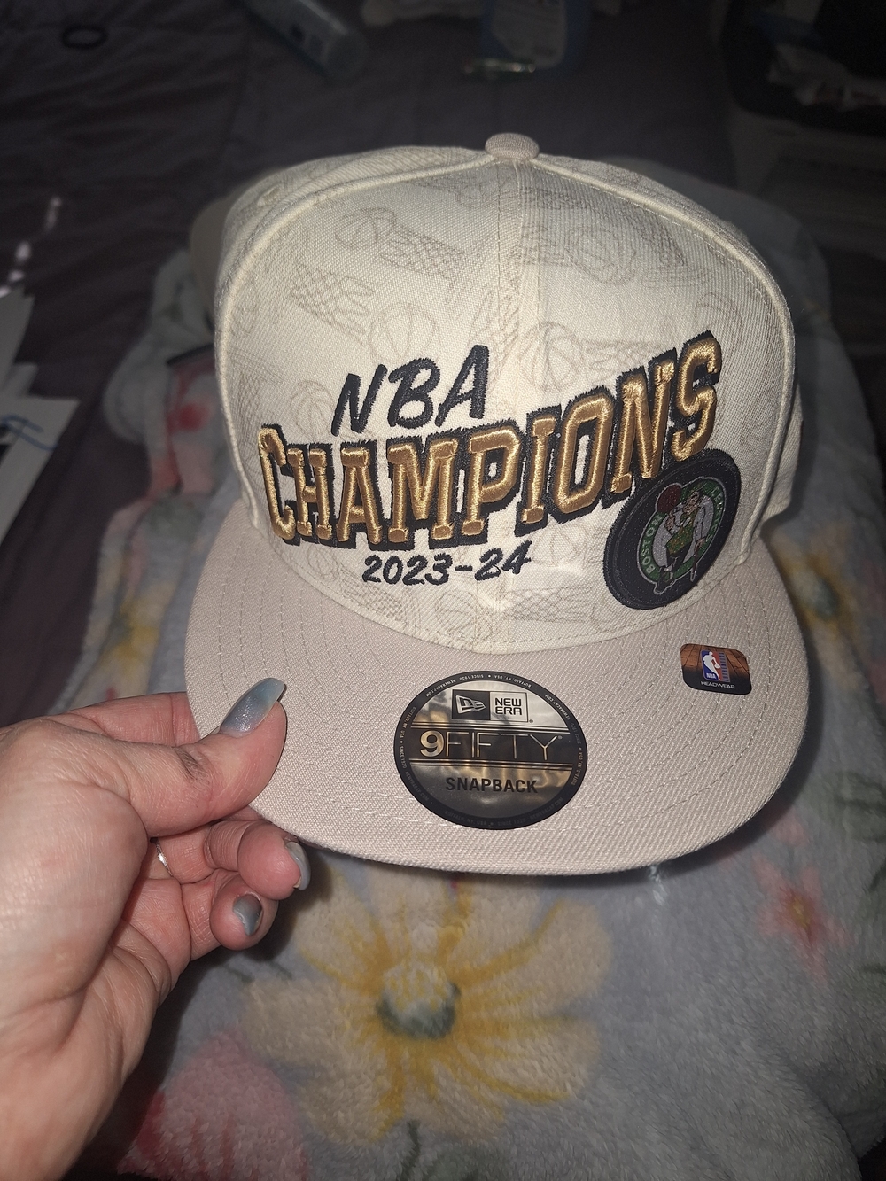 New Era Beige NBA Champions 2023-24 Snapback Hat